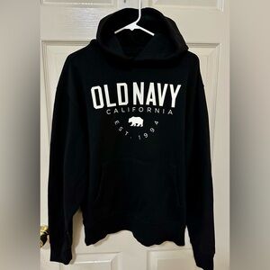Old Navy Black Graphic Hoodie for Men